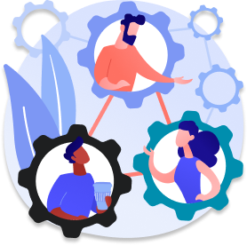 Ilustração mostrando estrutura organizacional de células em árvore